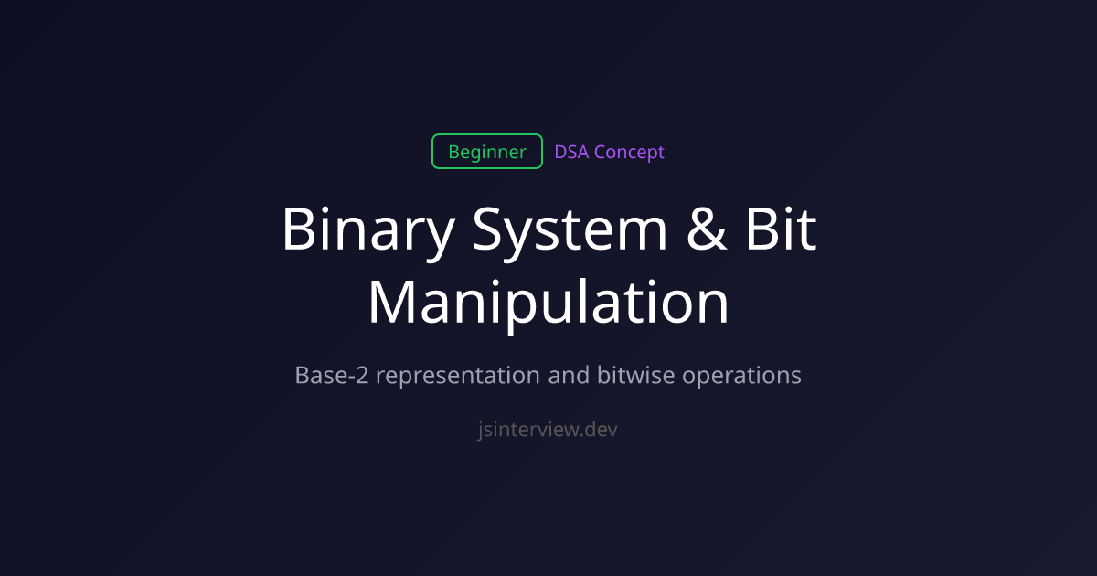 Binary System & Bit Manipulation in JavaScript — Data Structure Guide ...